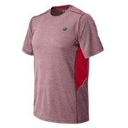 New Balance Men'sNovelty SS Top Garnet with Red R90x6774